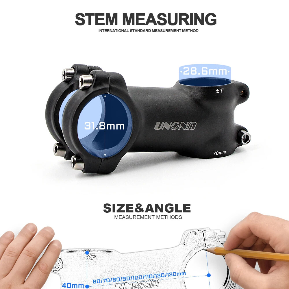 Ultralight Bike Stem Part 7 17 Degree Mountain Road Bicycle Stem 31.8mm 60-130mm