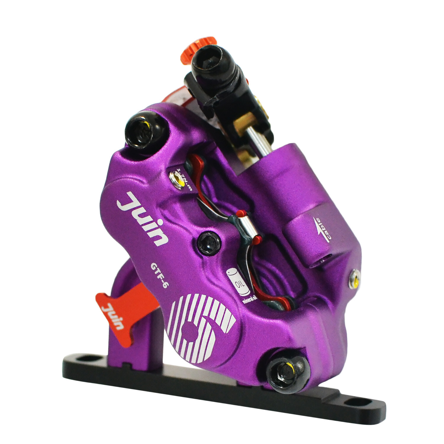 JUIN TECH GTF-6 6 Pistons FlatMount eBike CX Hydraulic Disc Brake Caliper,PL
