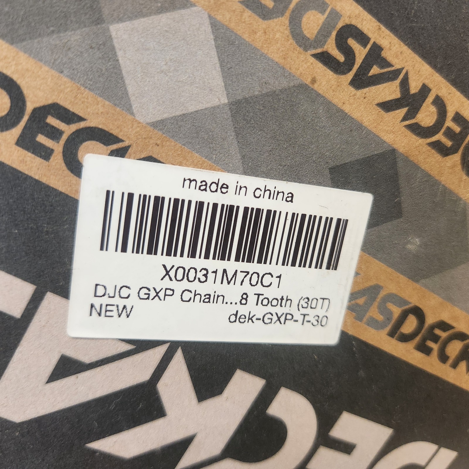 Deckas DJC 30T Direct Mount Chainring 3mm Offset SRAM GXP 7075 Alloy