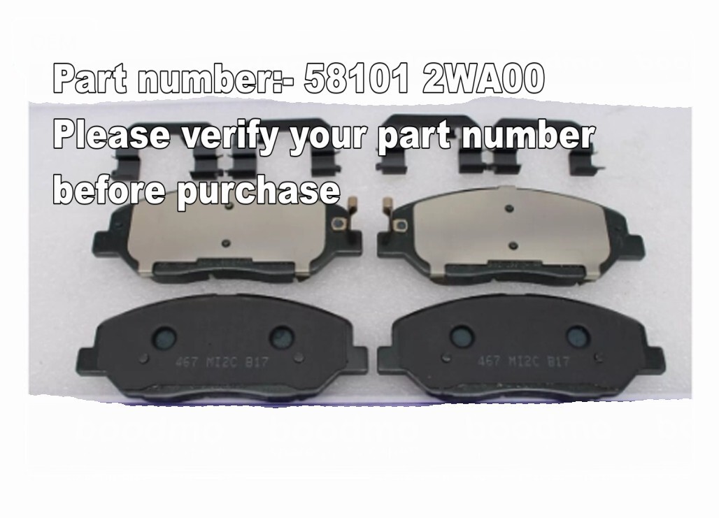 hyundai santa fe 3.3L 13-15 compatible front brake pad kit 58101-2WA00
