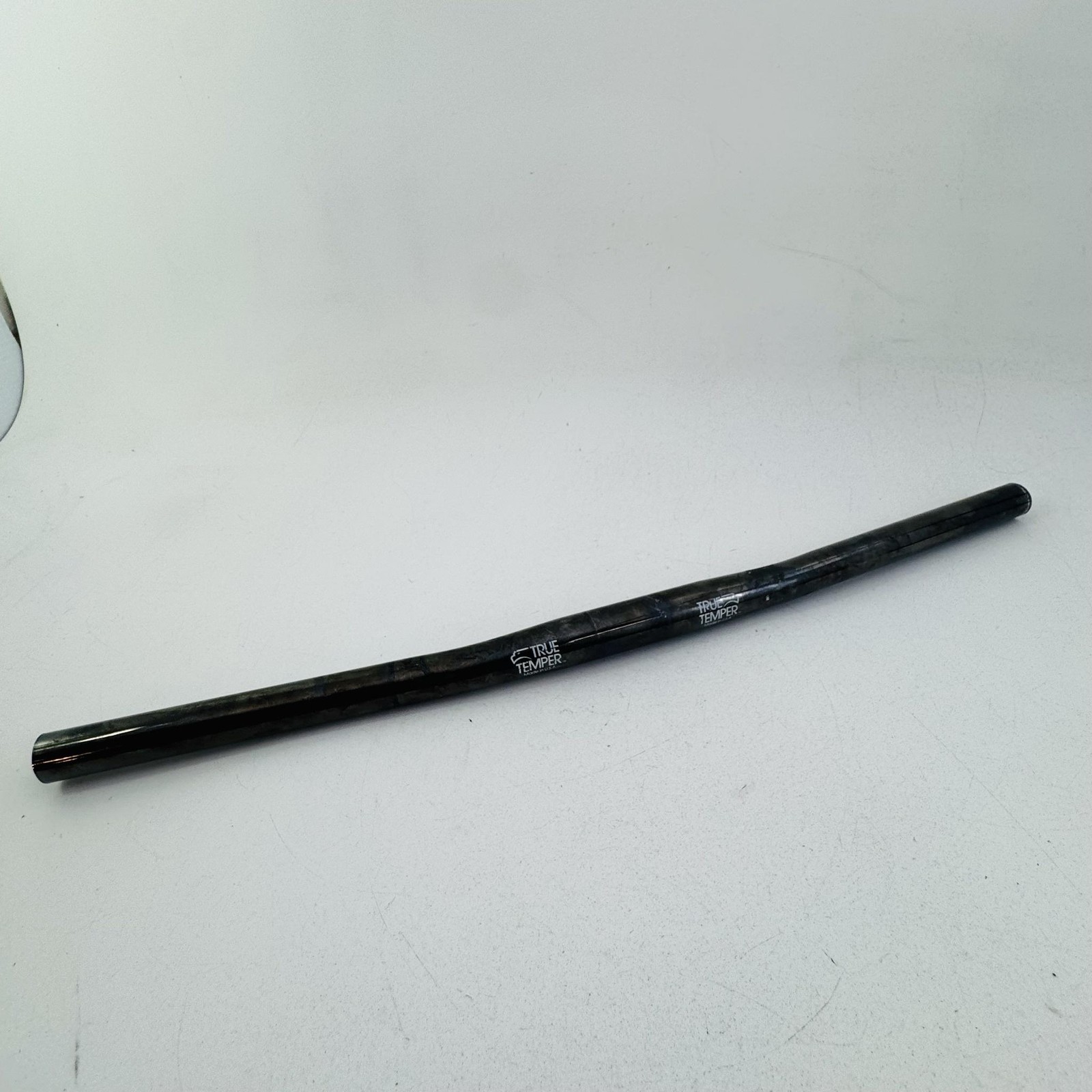 Vintage True Temper MTB Flat Handlebar 560mm 25.4mm Gloss Black Steel USA A63