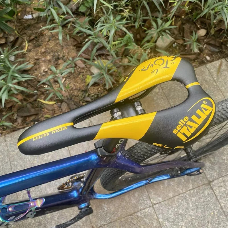Full Carbon Fiber Bike Saddle Ultralight MTB Road Racing Seat Open Superflow