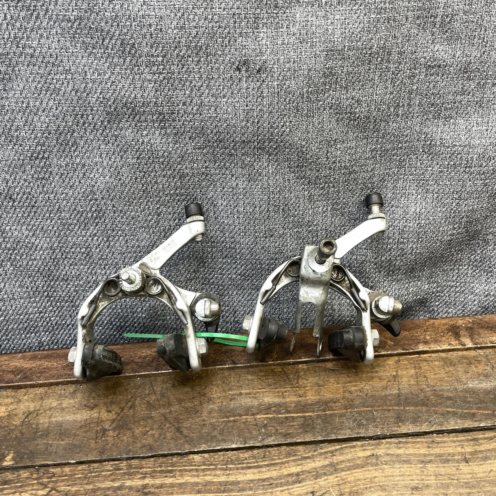 Vintage Dia-Compe BRS Edge Caliper Brake Set Silver Road Bike F/R Pair Side Pull