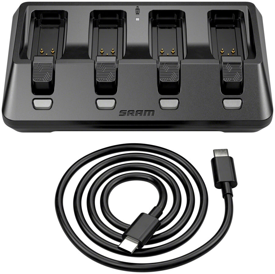 SRAM AXS eTap 4-Port Battery Base Charger – Includes USB-C Cord (No Batteries)