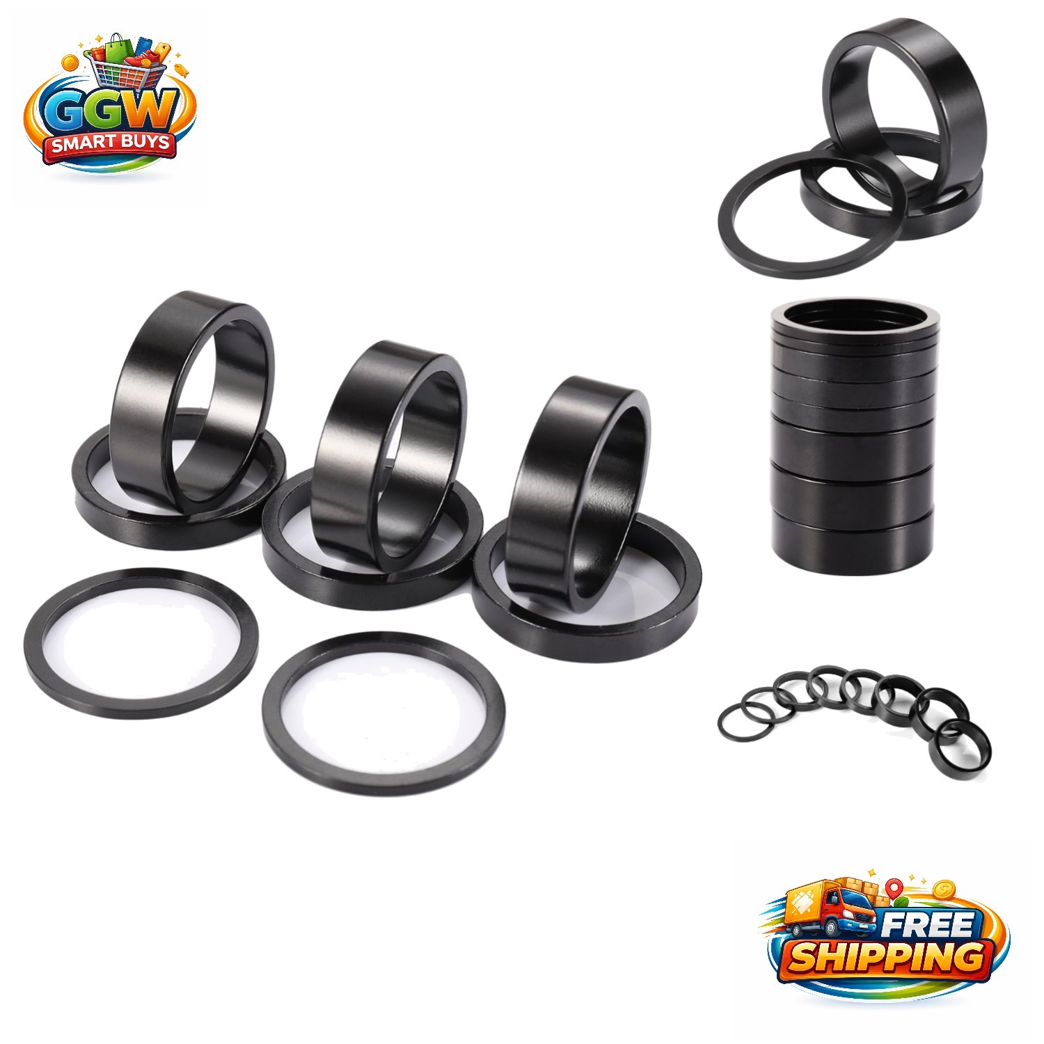 Precision CNC Finished Aluminum Alloy Bike Spacer Set – Lightweight & 28.6mm