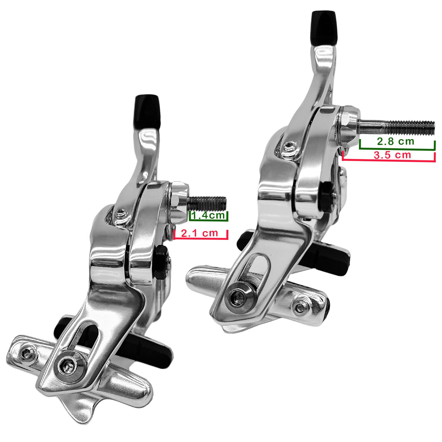 Sale~ TEKTRO R539 Caliper Brake Set 47-59mm with QR Recessed Mount , Silver
