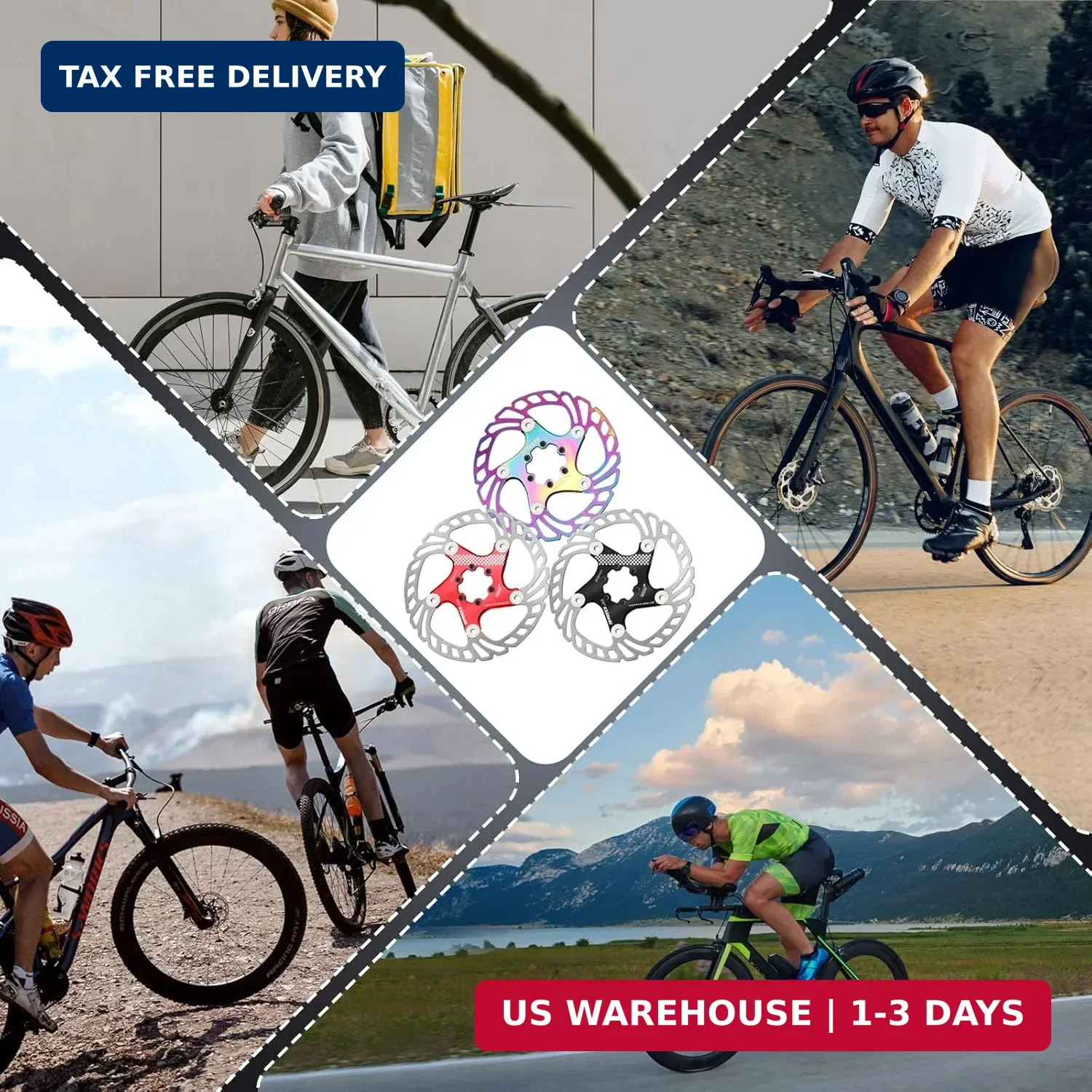 BUCKLOS IIIPRO 140mm 160mm 180mm 203mm Floating Bike Disc Brake Rotor with 6 Bol