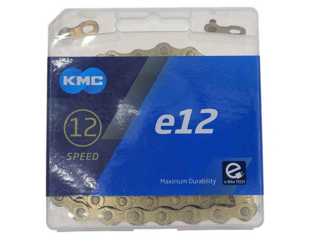 KMC e12 Turbo 12S Ti-N Gold E-Bike Electric Bike Chain 130 Links NIB