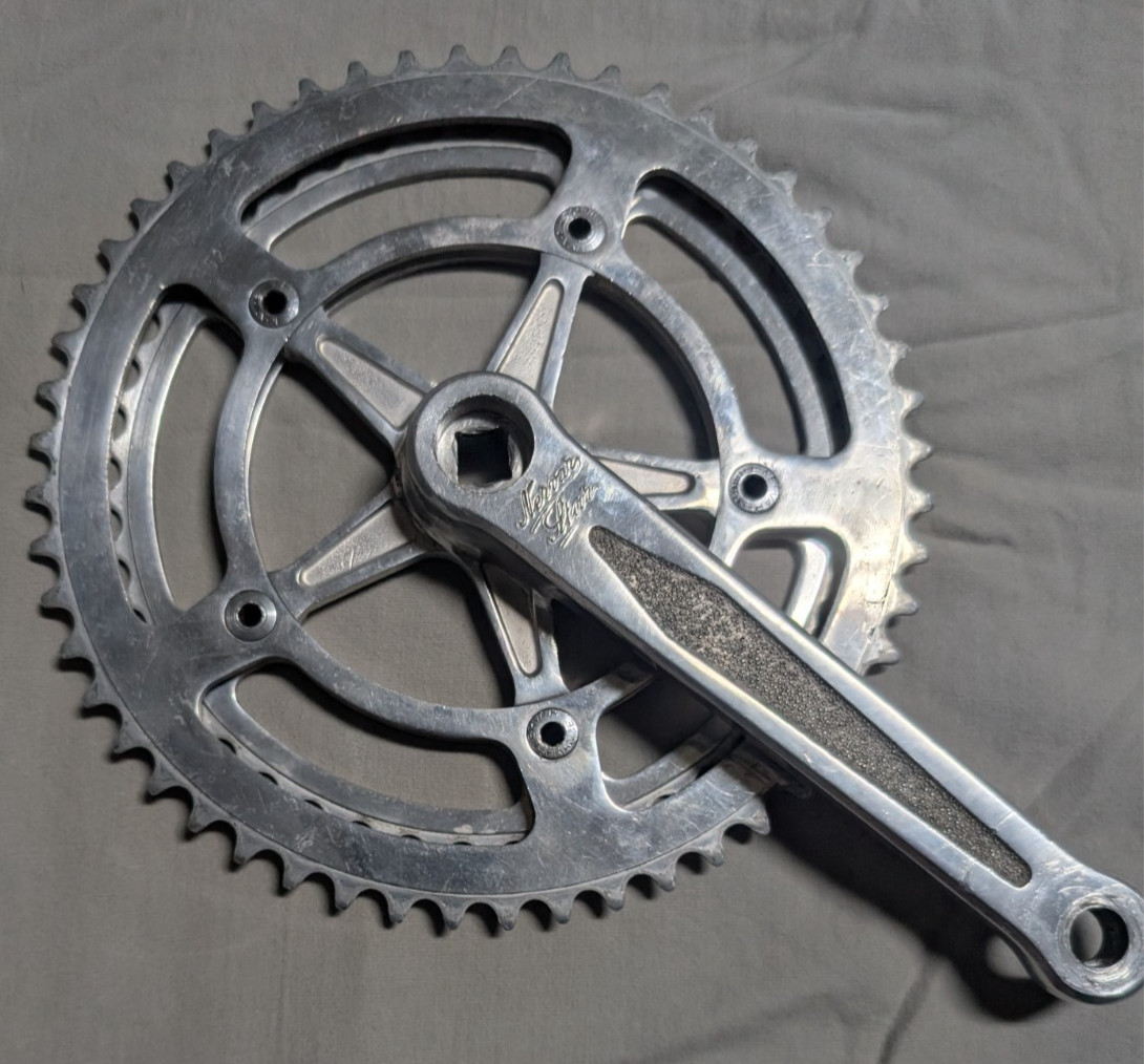 Vintage Nervar Star Crank 52/45 T 128 BCD France w/BSA Bottom Bracket