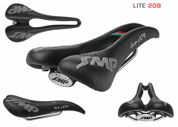 Selle SMP Lite 209 Bike Saddle Bike Saddle Black – Made in Italy