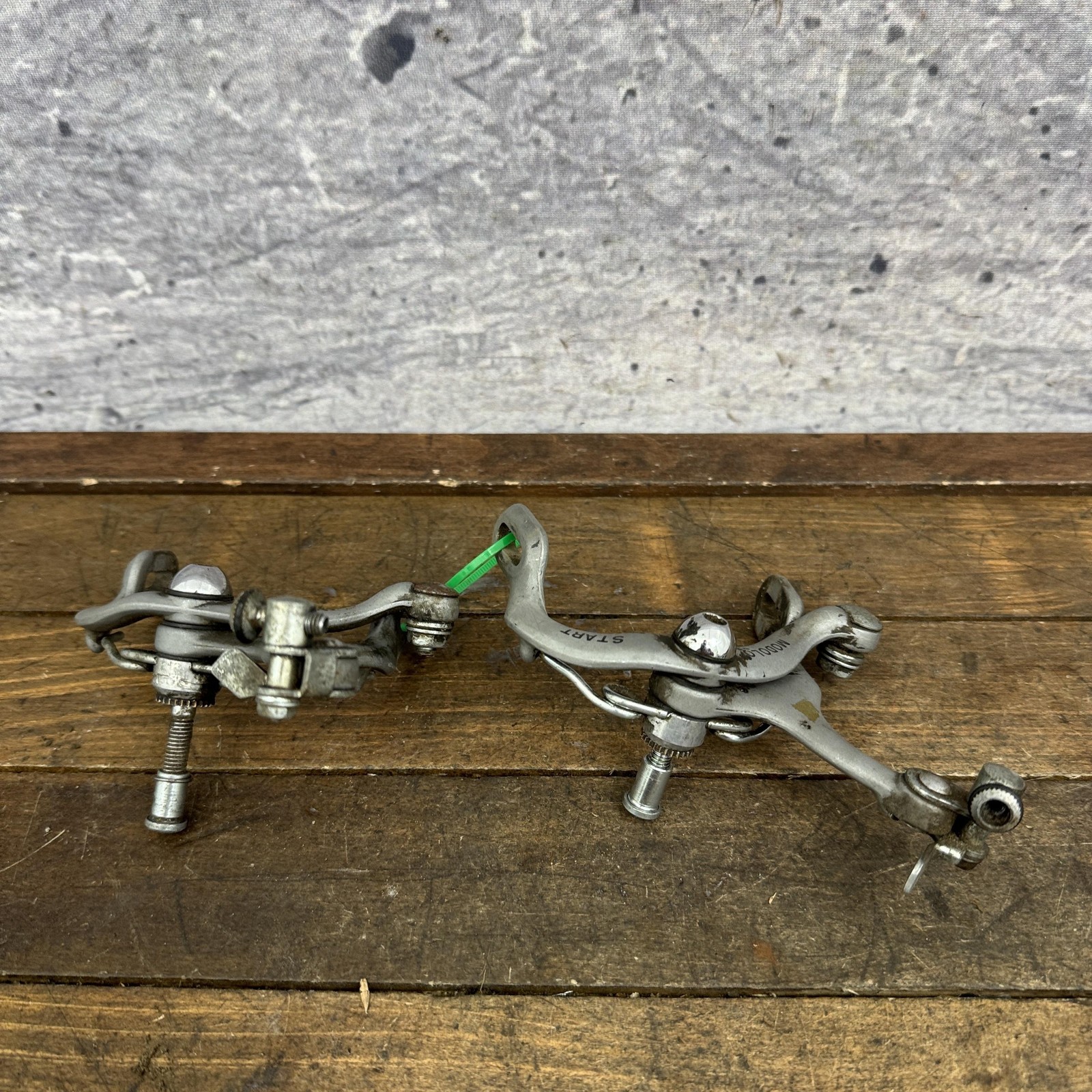 Vintage Modolo Start Side Pull Silver Caliper Brake Set Road Bike F/R Pair Wear