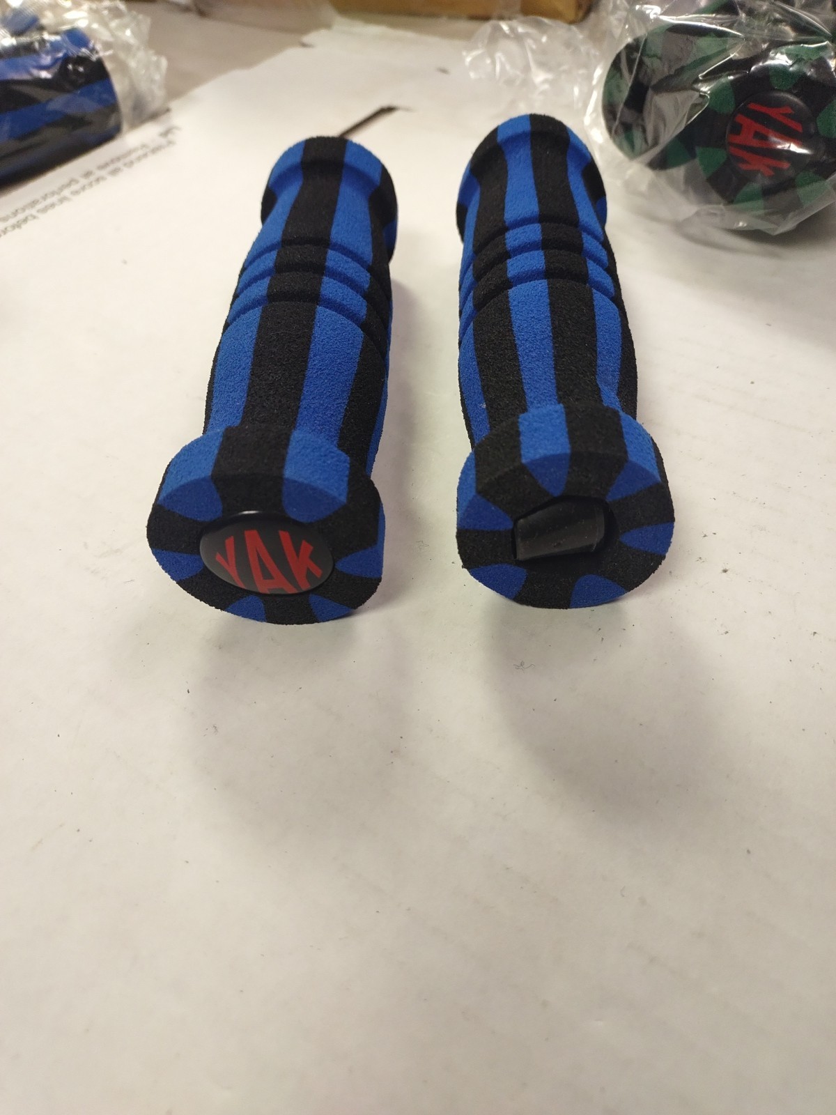 Scooter Bike Handlebar Blue Grip Foam 1 Pair