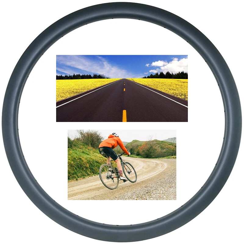 700C Road Gravel Bicycle Carbon Rim 39mm Deep 31mm Wide Tubeless Clincher