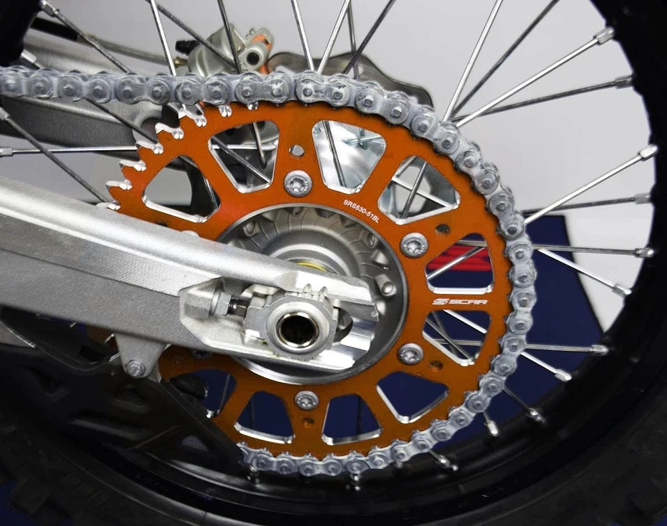 SCAR Aluminum alloy Rear Sprocket Compatible with KTM SX SXF EXC 51 tooth