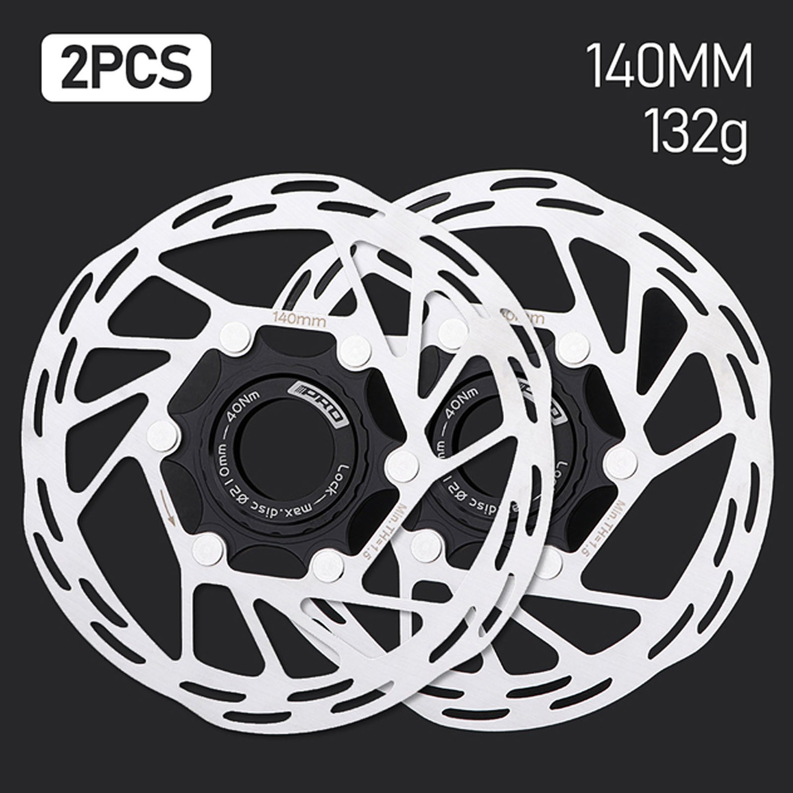 2PC Centerlock Bike Rotor Disc Brake 140/160/180/203mm MTB Stainless Road Bike