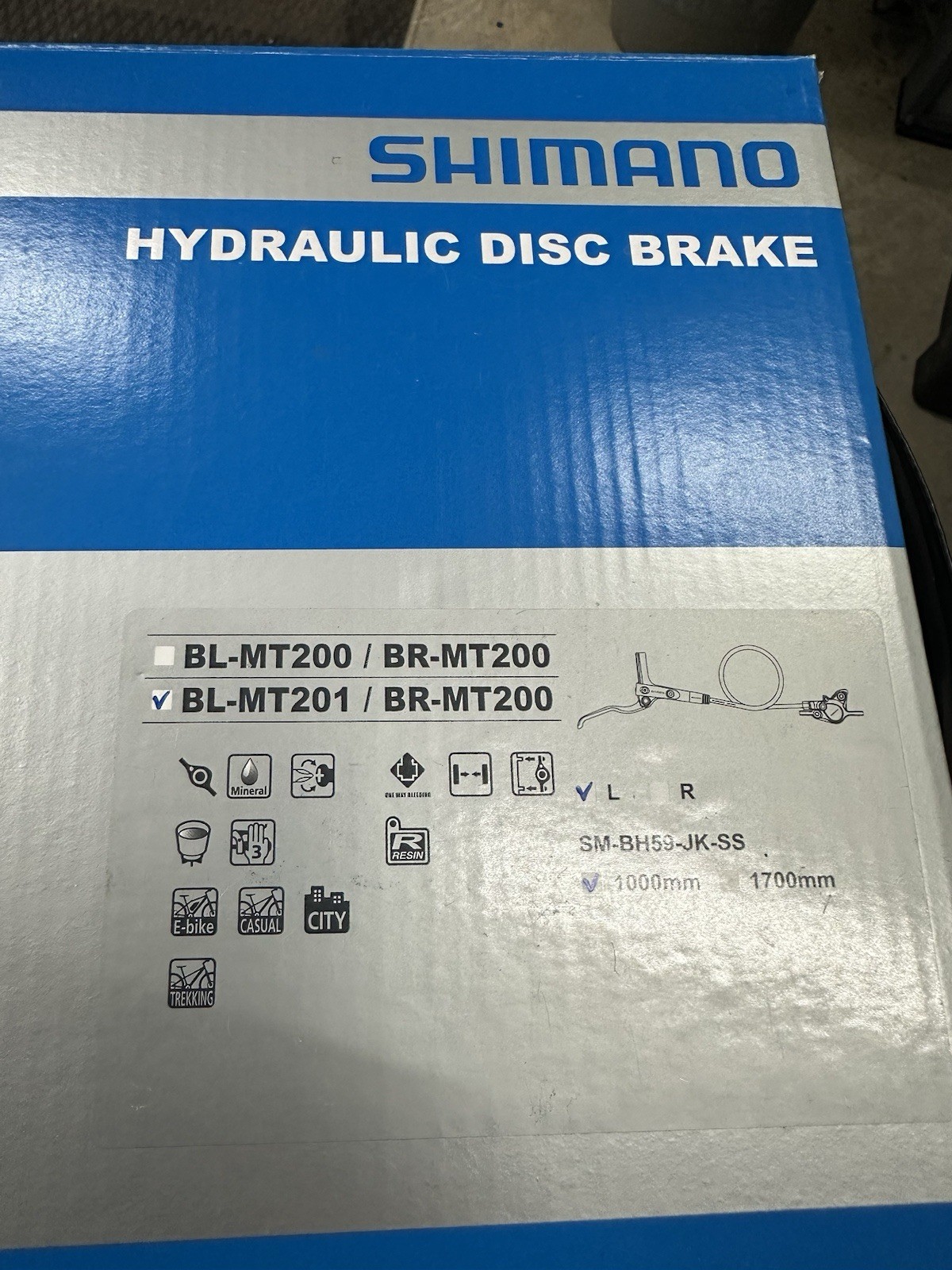 Shimano BL-MT201 Front Hydraulic Disc Brake 1000mm Black New