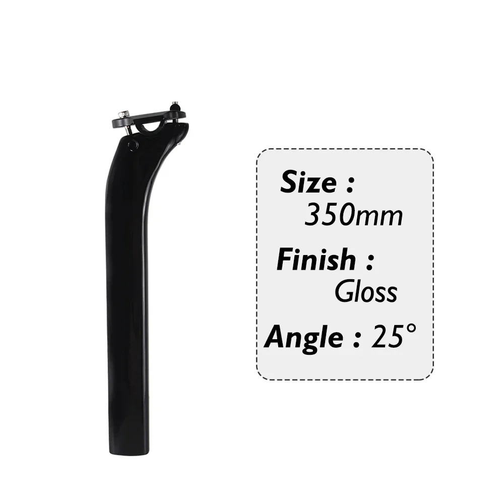 Lightweight Carbon Road Bike Seatpost 350mm 0/25 Degree Offset UD Matte Glossy
