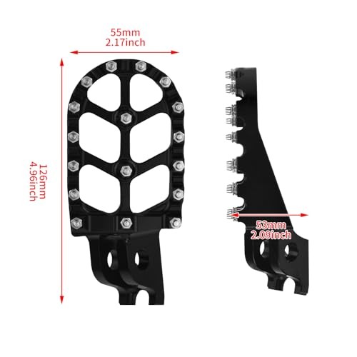 Dirt Bike Foot Pegs CNC Motorcycle Footpegs Rest Pedal Fit for CR125 Black