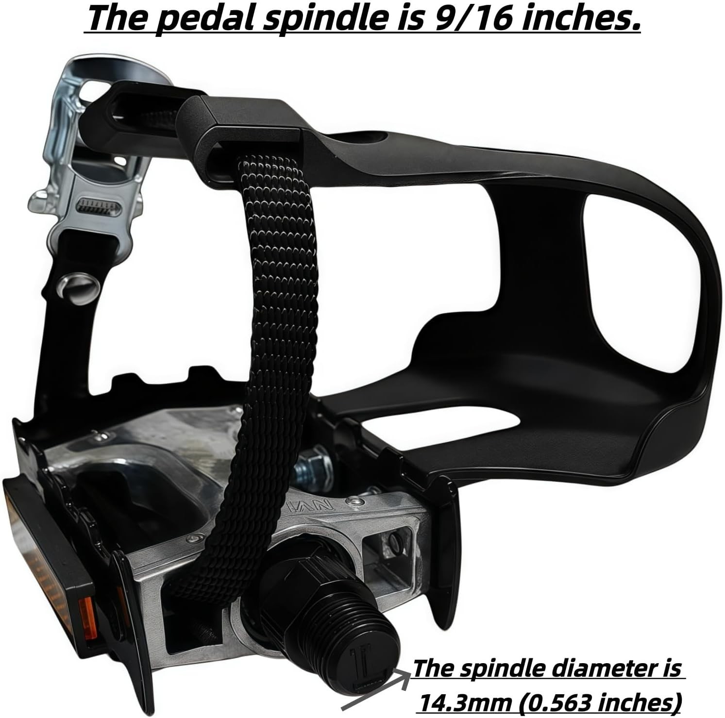 Pro-Grade Spin Bike Pedals, 9/16″ Alloy, 2 Pack, Universal Fit, 500lb