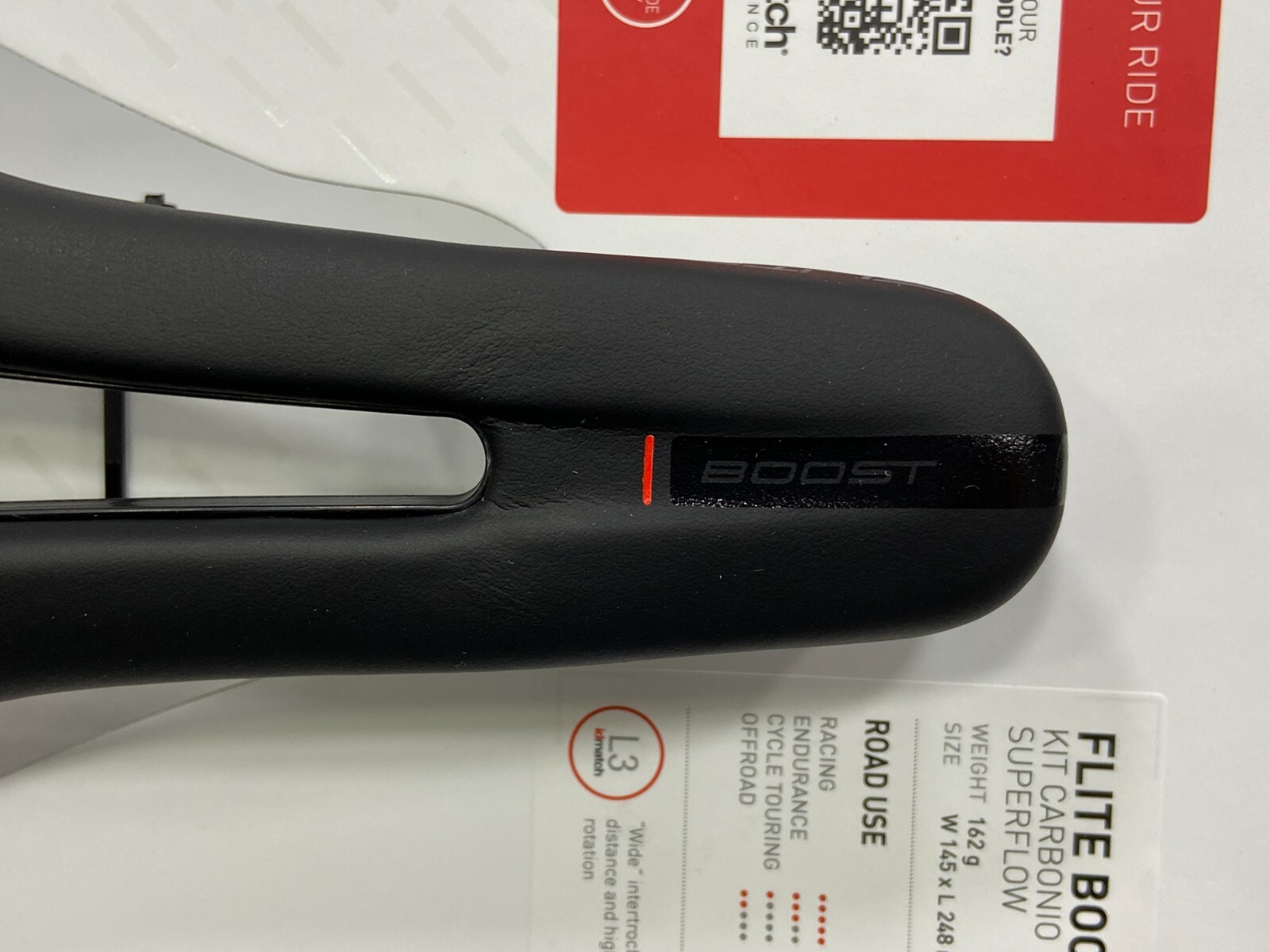 Selle Italia Flite Boost Kit Carbonio Superflow 145x250mm L3 Carbon Rail Saddle