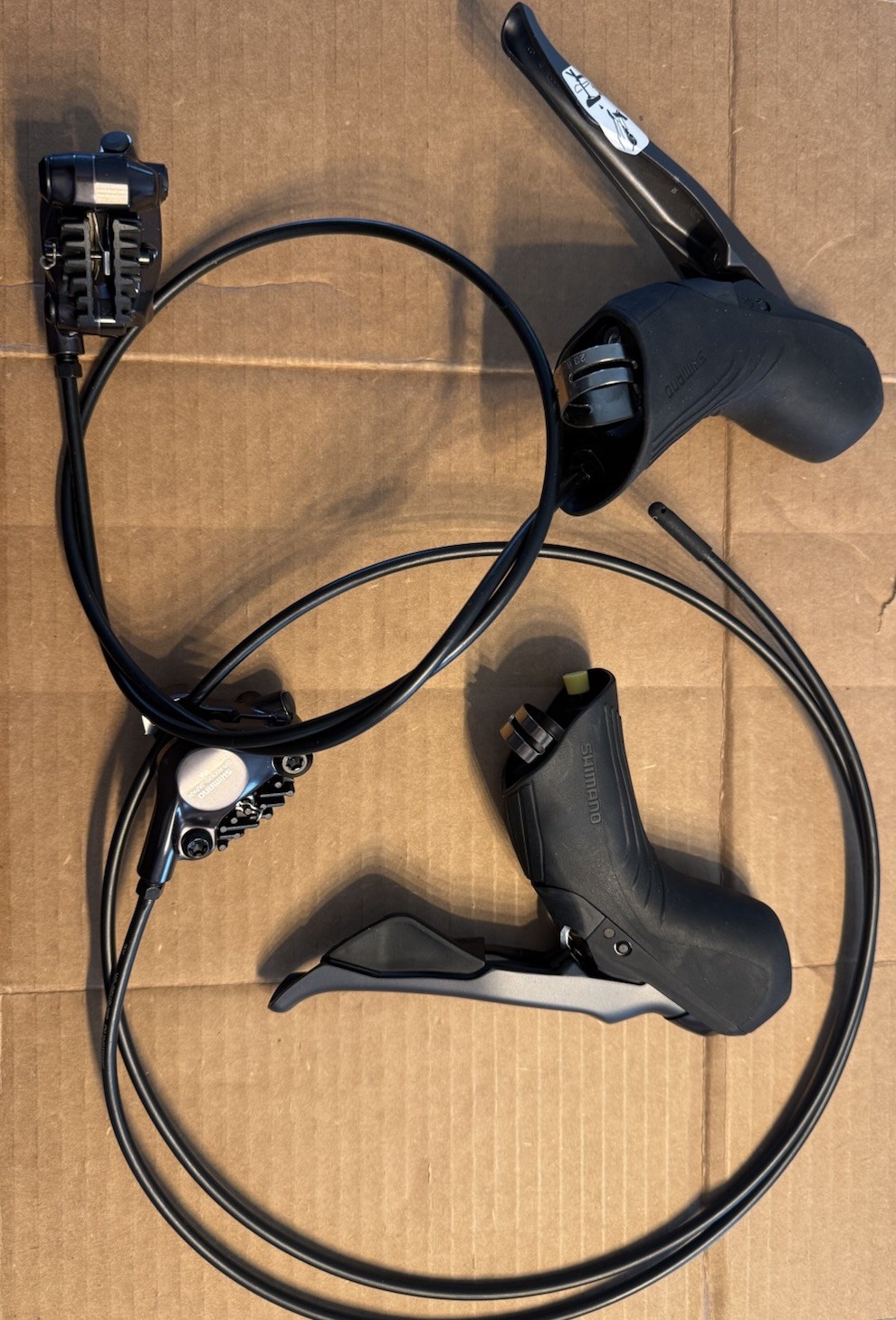 Shimano GRX 12-Speed Drop Bar Brake/Shifter Set w/ BR-RX820 Calipers Black 1x