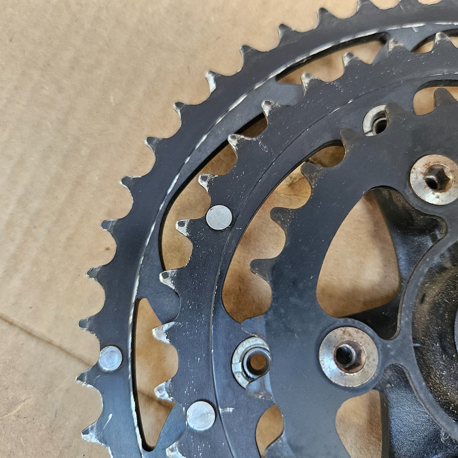 Sugino XD2L Forged Triple Road Touring Bike Crankset 175mm 48/38/28 Black XD2