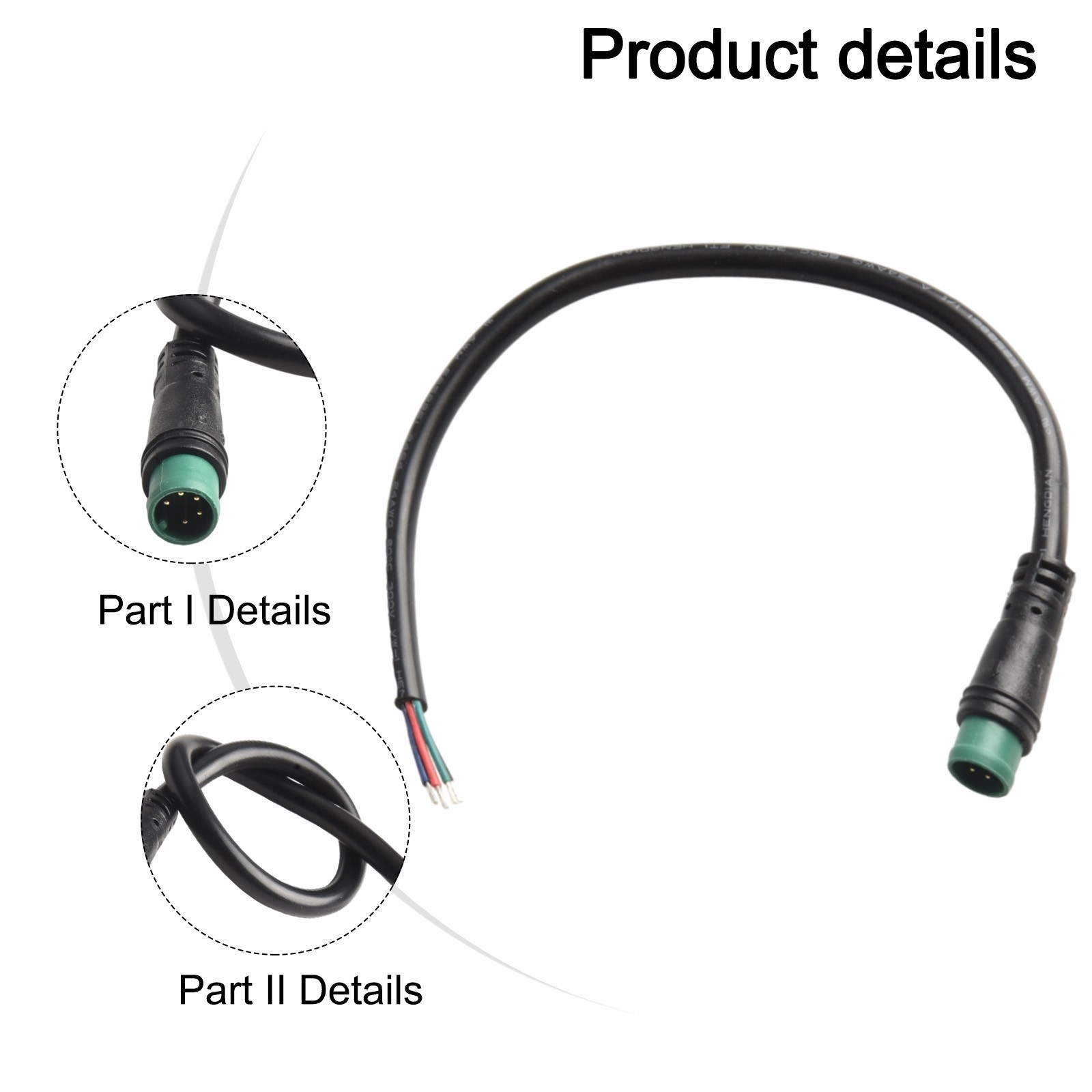 Extension Cord Electric Bicycle Parts Extension Cable Ebike Accessories