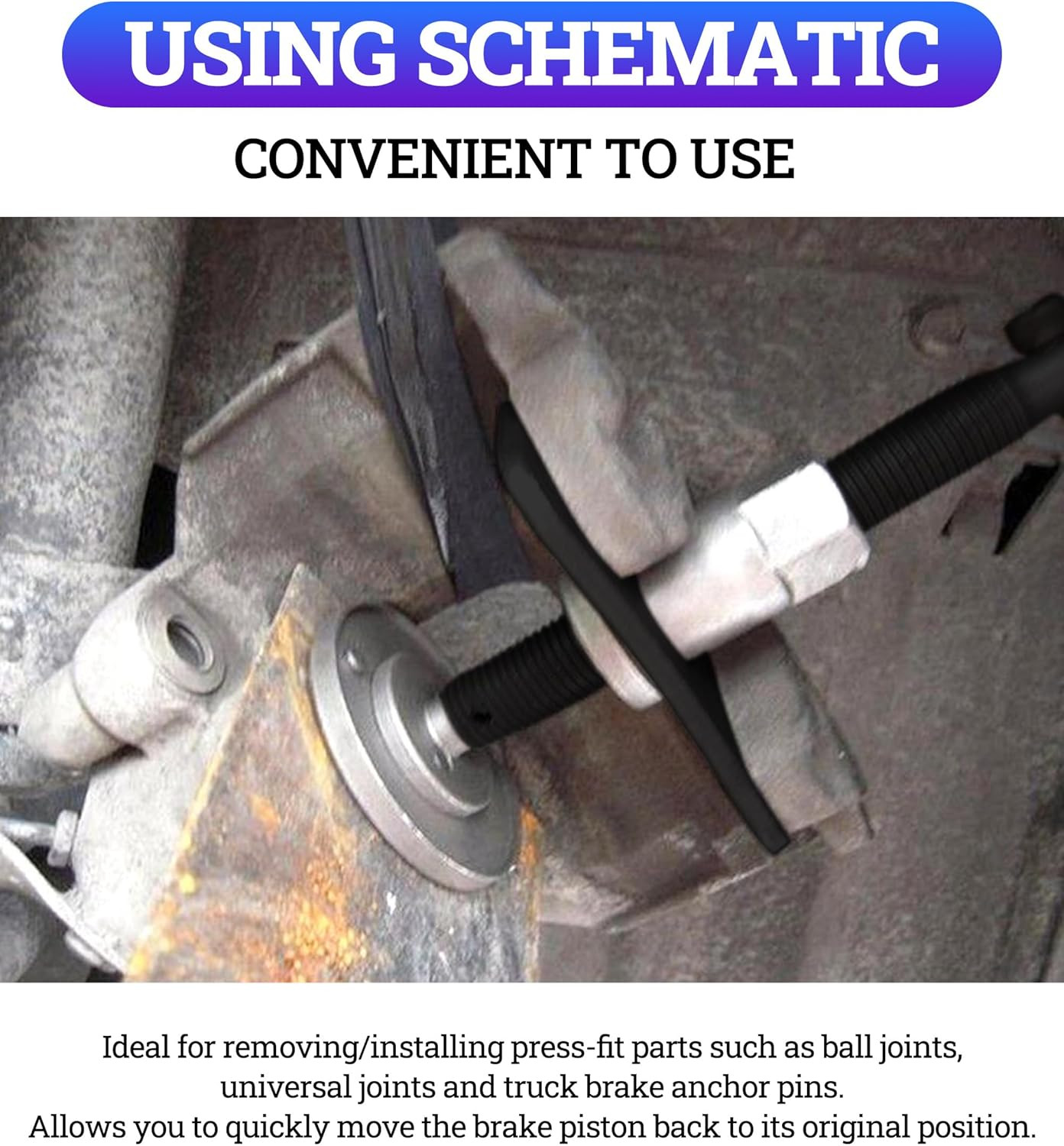 Brake Caliper Piston Rewind Tool for Most Cars–Compatible Replacement