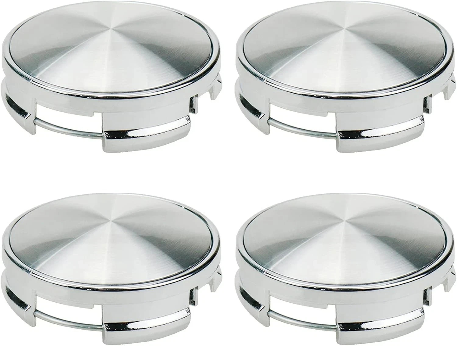 Wheel Center Caps,62mm Rim Hub Center Covers Outer 62MM,Inner 63MM Silver