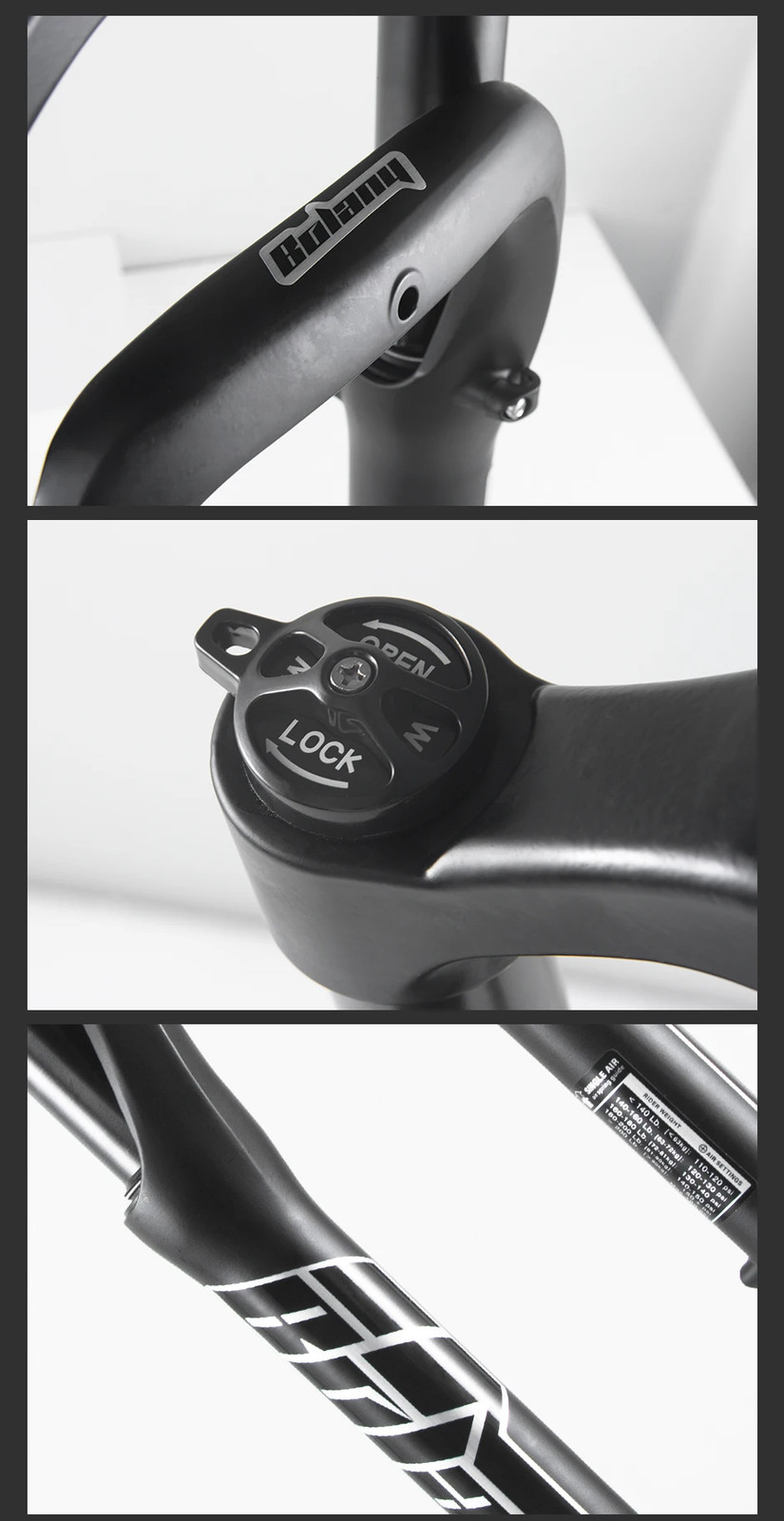 Snow Bike Fork 100/110mm Stroke 20 26 Inch Fat Tire Spring Mechanical Air Fork