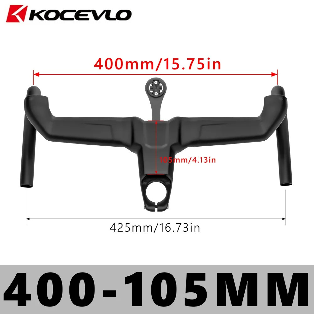 Road Bike Carbon Integrated Handlebar 28.6/31.8mm with Spacers Internal Cables