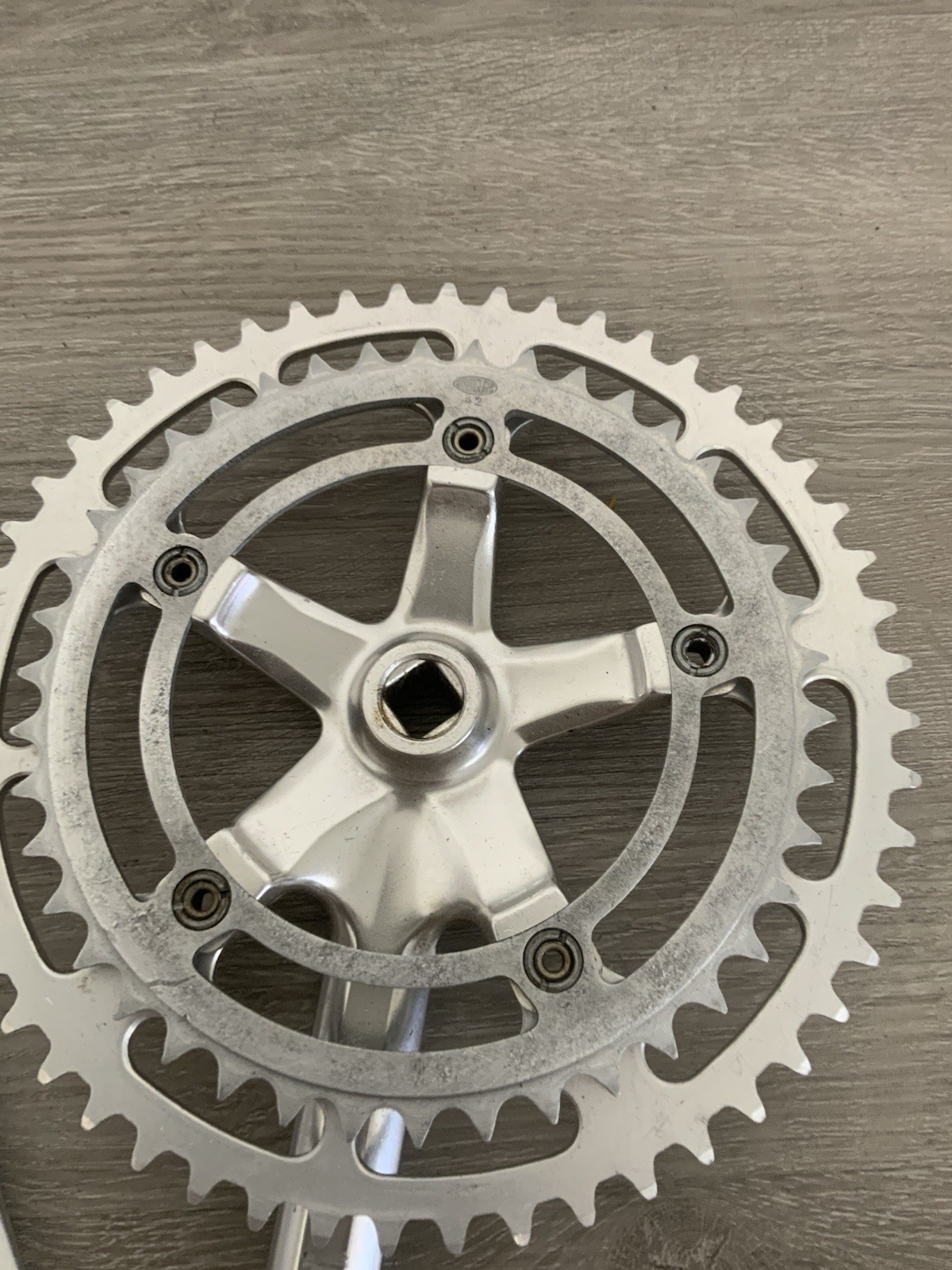 STRONGLIGHT CRANKSET 170 MM DOUBLE 52-42T 9/16 PEDAL THREADS 6, 7 OR 8 SPEED