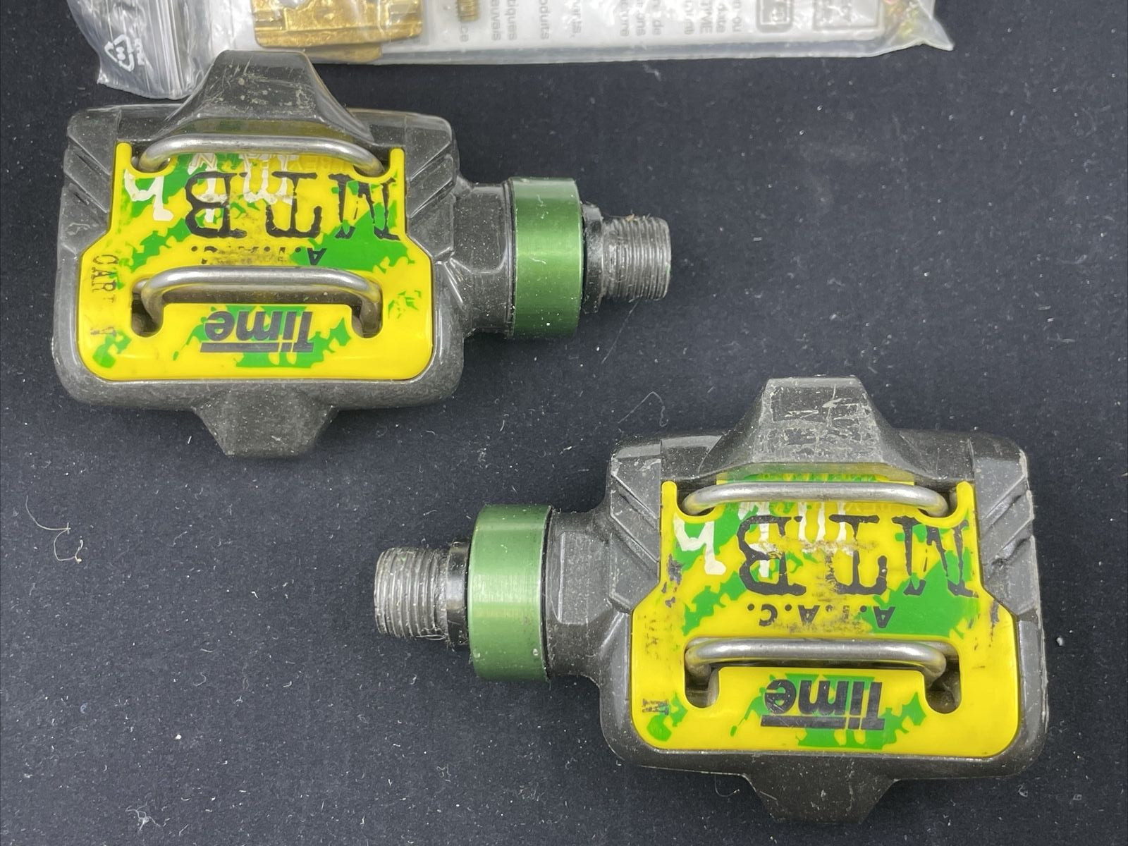 RARE TIME for BIANCHI Limited Edition GREEN ATAC Off-Road Pedals MTB EXCELLENT!