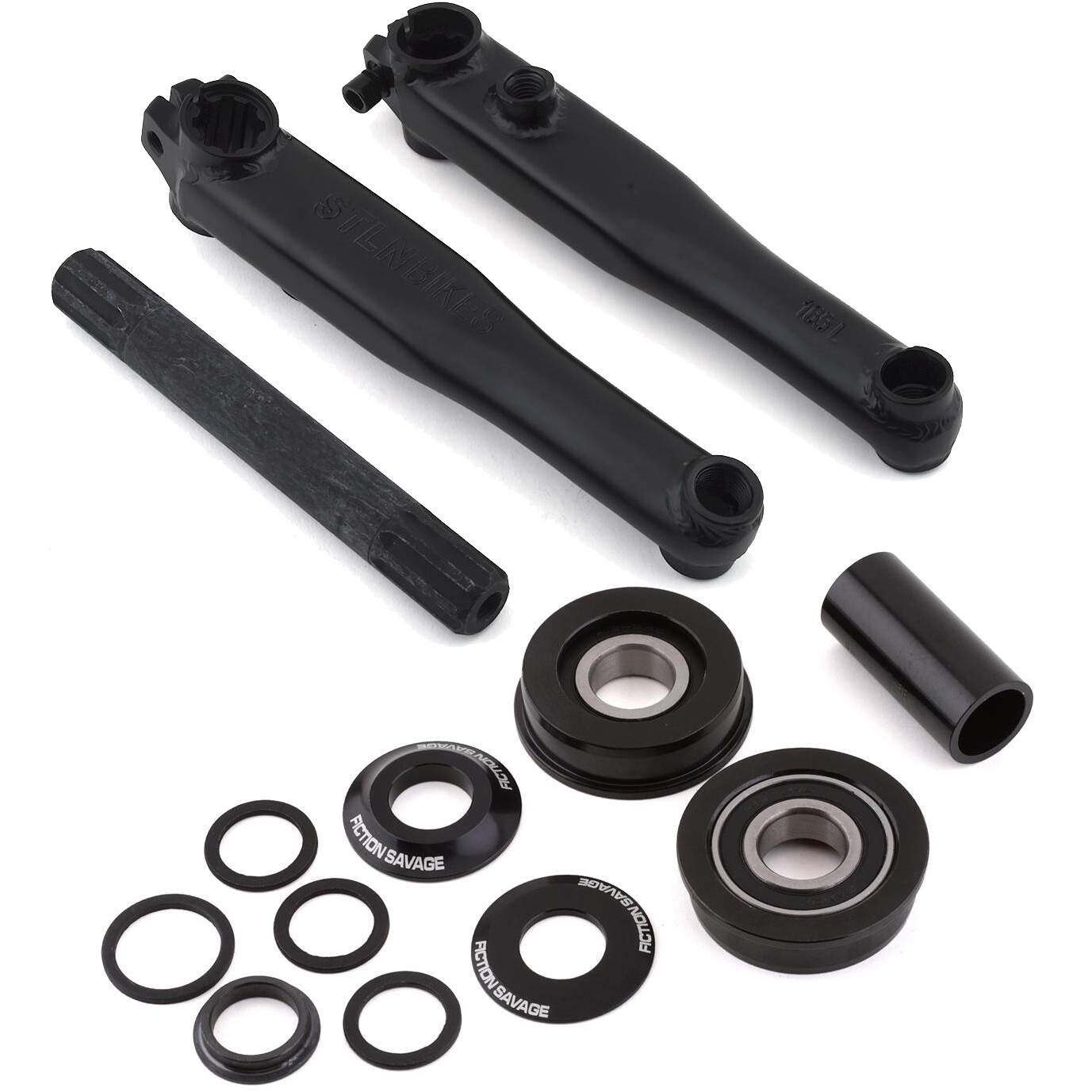 STOLEN BMX MOB v4 BICYCLE CRANKS w/ AMERICAN BOTTOM BRACKET BLACK RHD/LHD