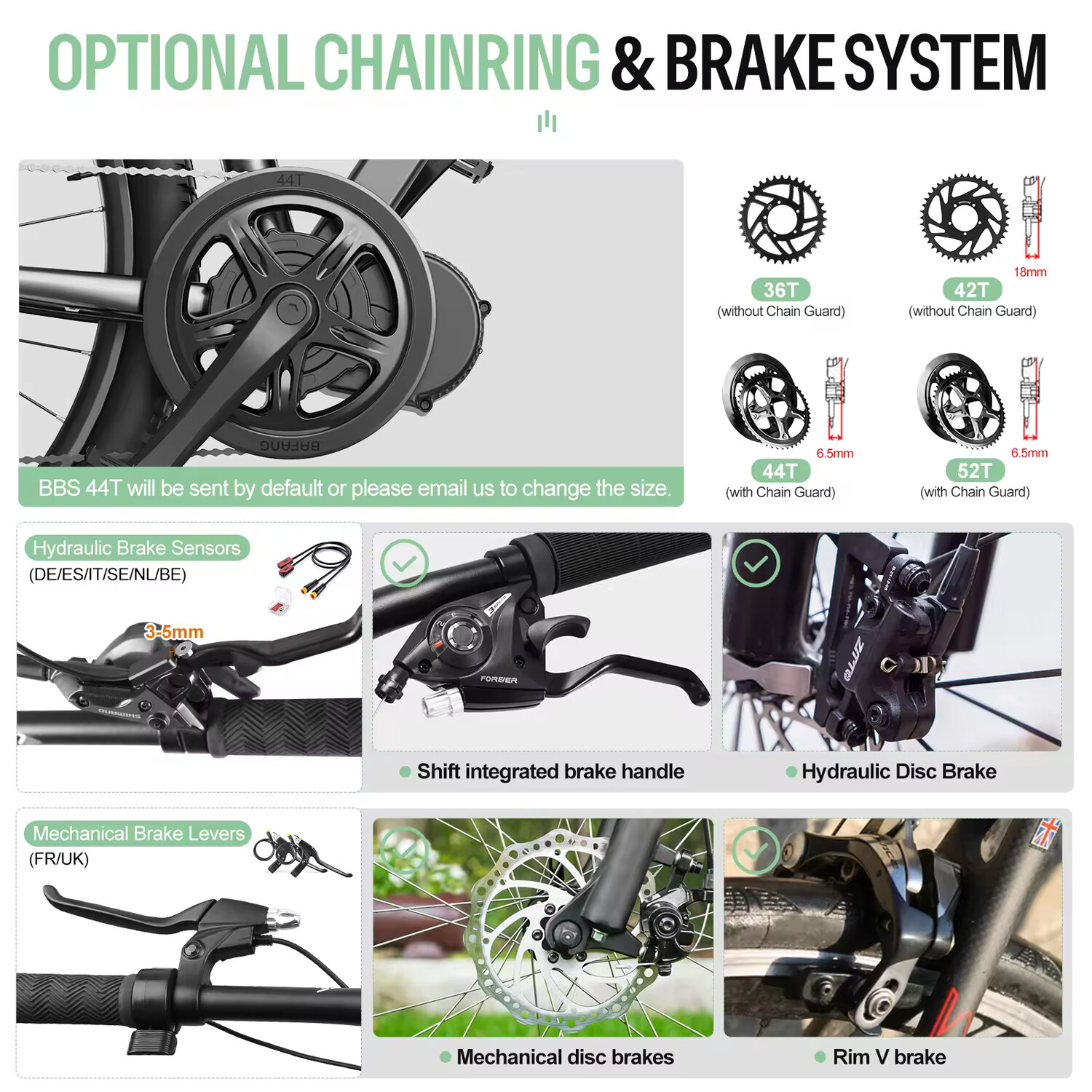 48V 750W Mid Drive Motor 68-100mm Bafang eBike Conversion Kit Powerful DIY Kits
