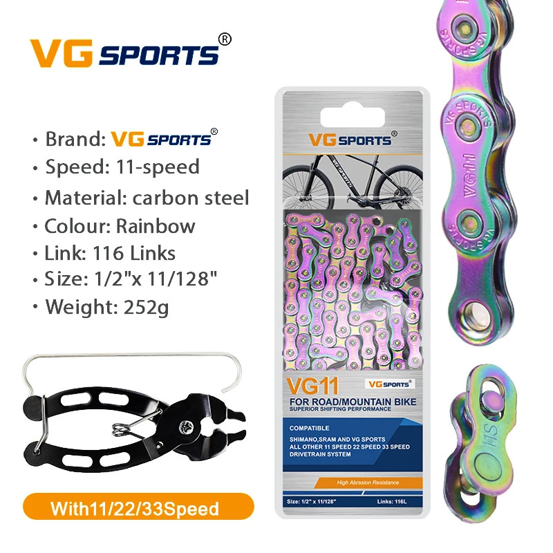8-11 Speed Bike Chain MTB Road Bicycle Chain 8S 9S 10S 11S Parts 1Pc