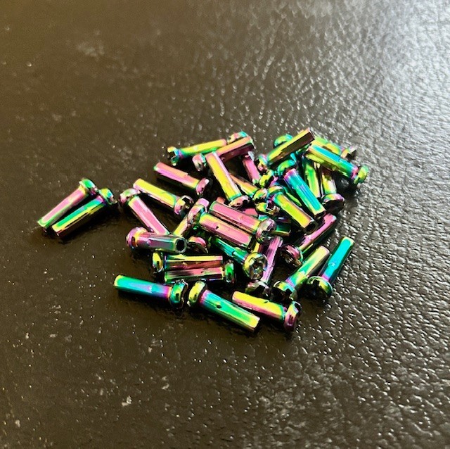FREE SHIPPING – OIL SLICK / JET FUEL Bicycle Spoke NIPPLES 14G / 16mm 36pcs