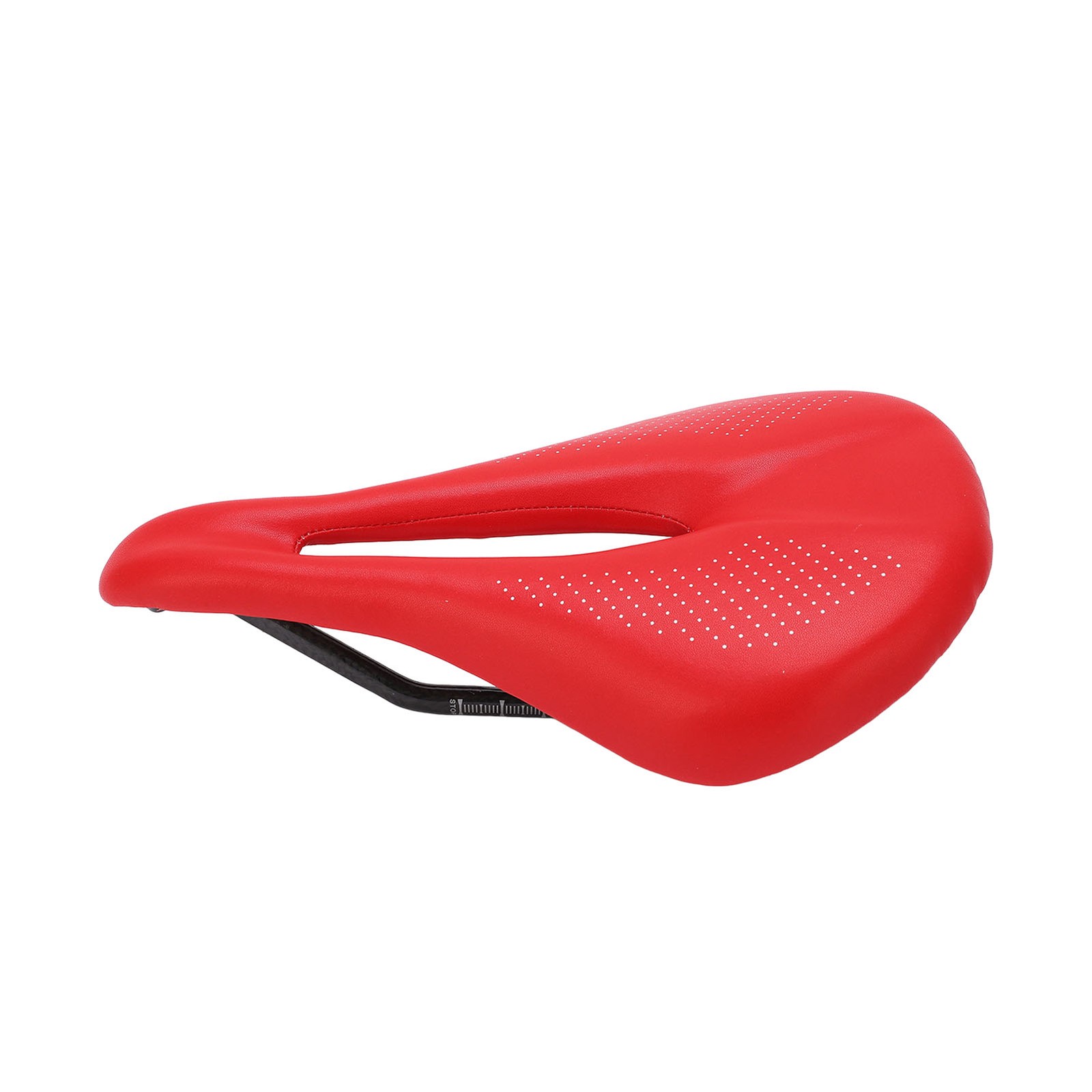 White Saddle Replacement Comfortable Hollow 3K Carbon Fiber + Leather