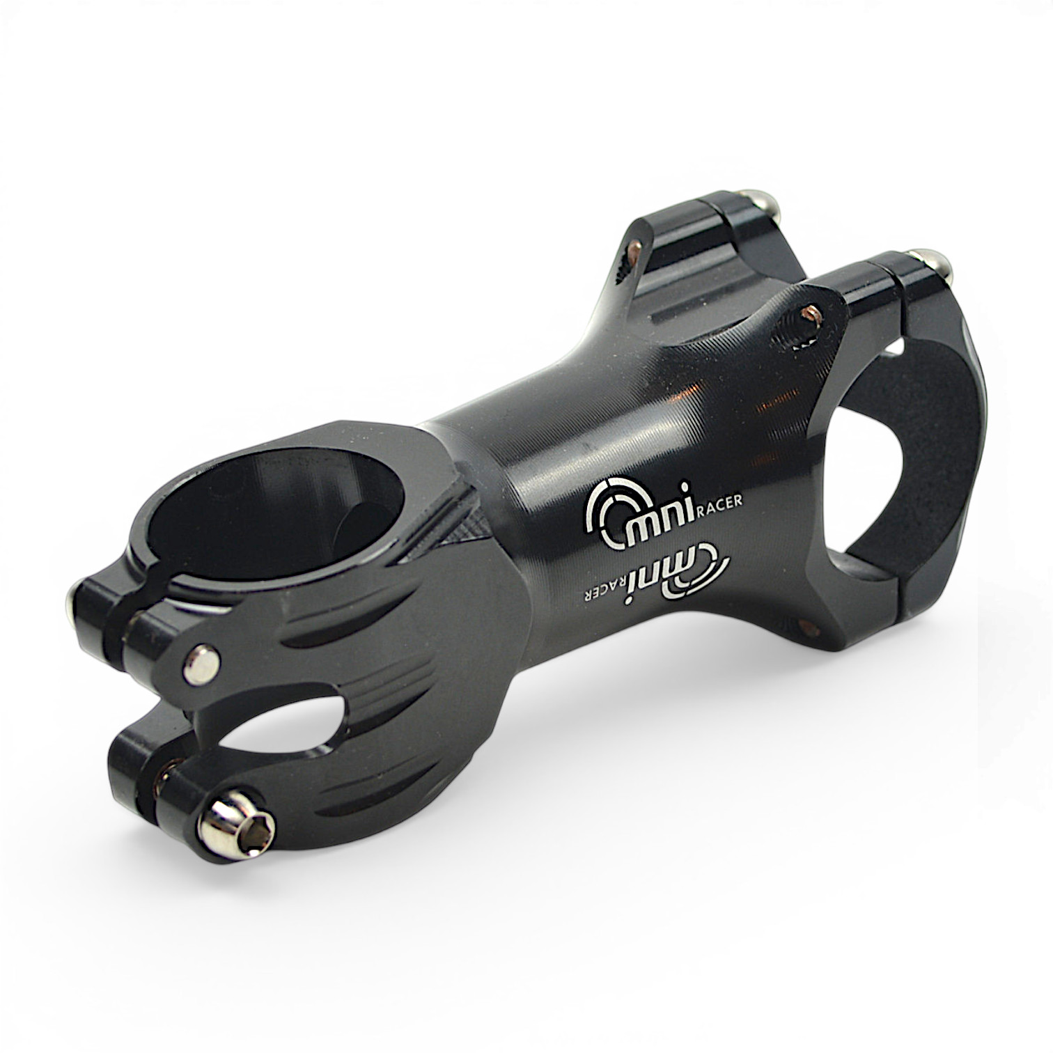 31.8x90mm OMNI Racer WORLDS LIGHTEST RACE-Lite Handlebar Stem & Ti Bolts BLACK