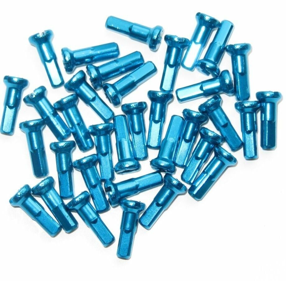 14mm TEAL AQUA Alloy Aluminum spoke nipple 14g (2.0mm) Custom amounts