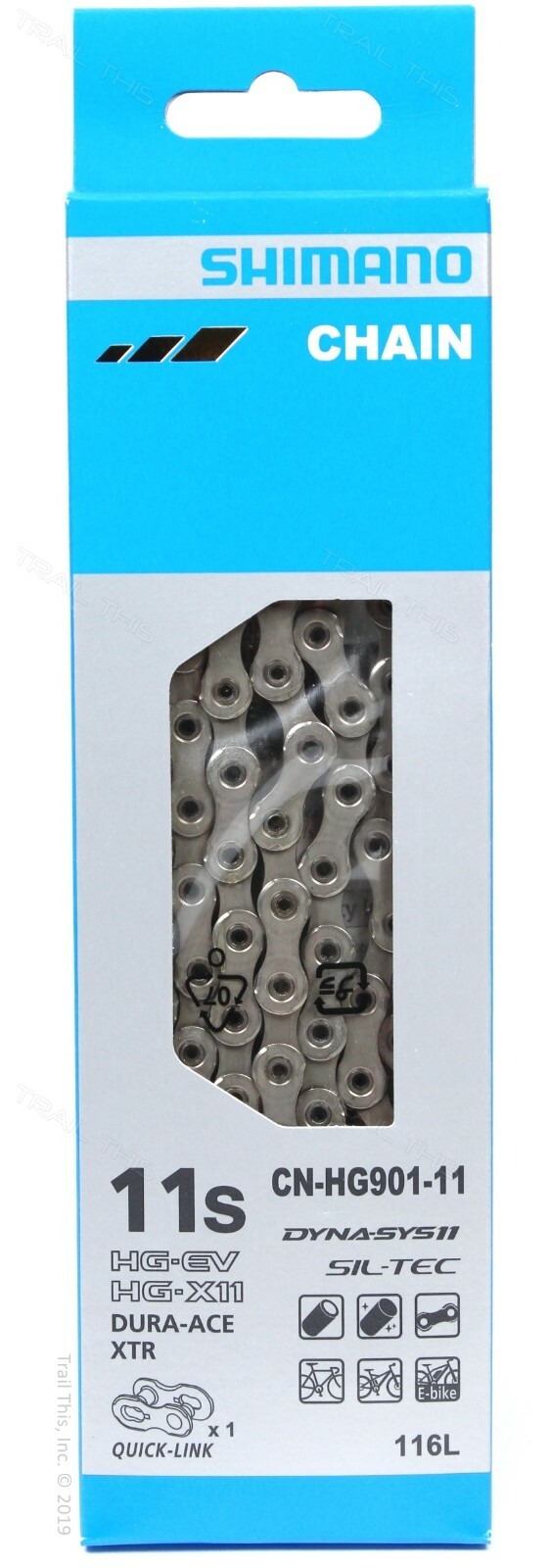Shimano CN-HG901 11-Speed 116L Hollow-Pin Dura-Ace / XTR Bike Chain + Quick-Link