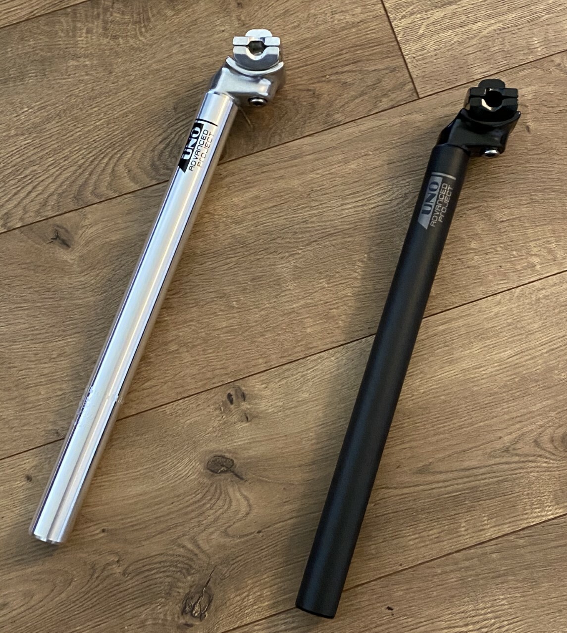 NEW UNO Seat Post 25.4mm x 350mm MTB Trekking Road Bicycle , Black or Silver