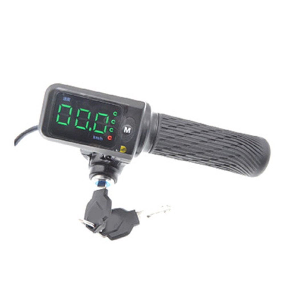 Throttle Grip Set For EBike With Larger LCD Display 36V 48V 60V 6 Pin 8 Pin
