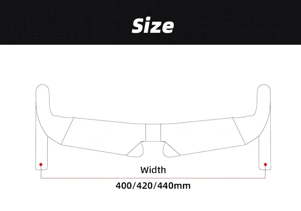 Carbon Aerofly Integrated Handlebars Matte 31.8*400/420/440mm Bicycle Accessorie