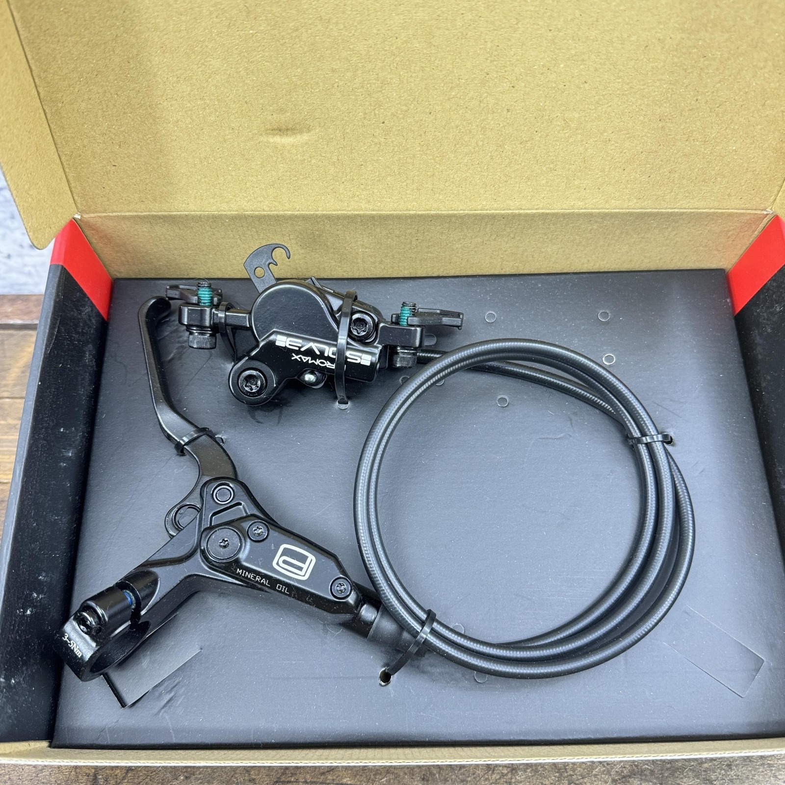 Promax Solve Hydraulic Disc Brake Set Front Lever Caliper Black Bike MTB