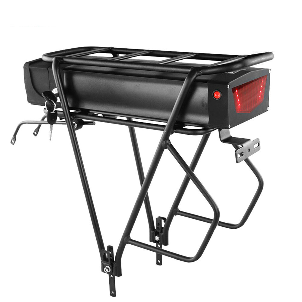 Rack Ebike Battery 36V 48V 52V 72V Battery for 0-3000W Motor with Tail Light