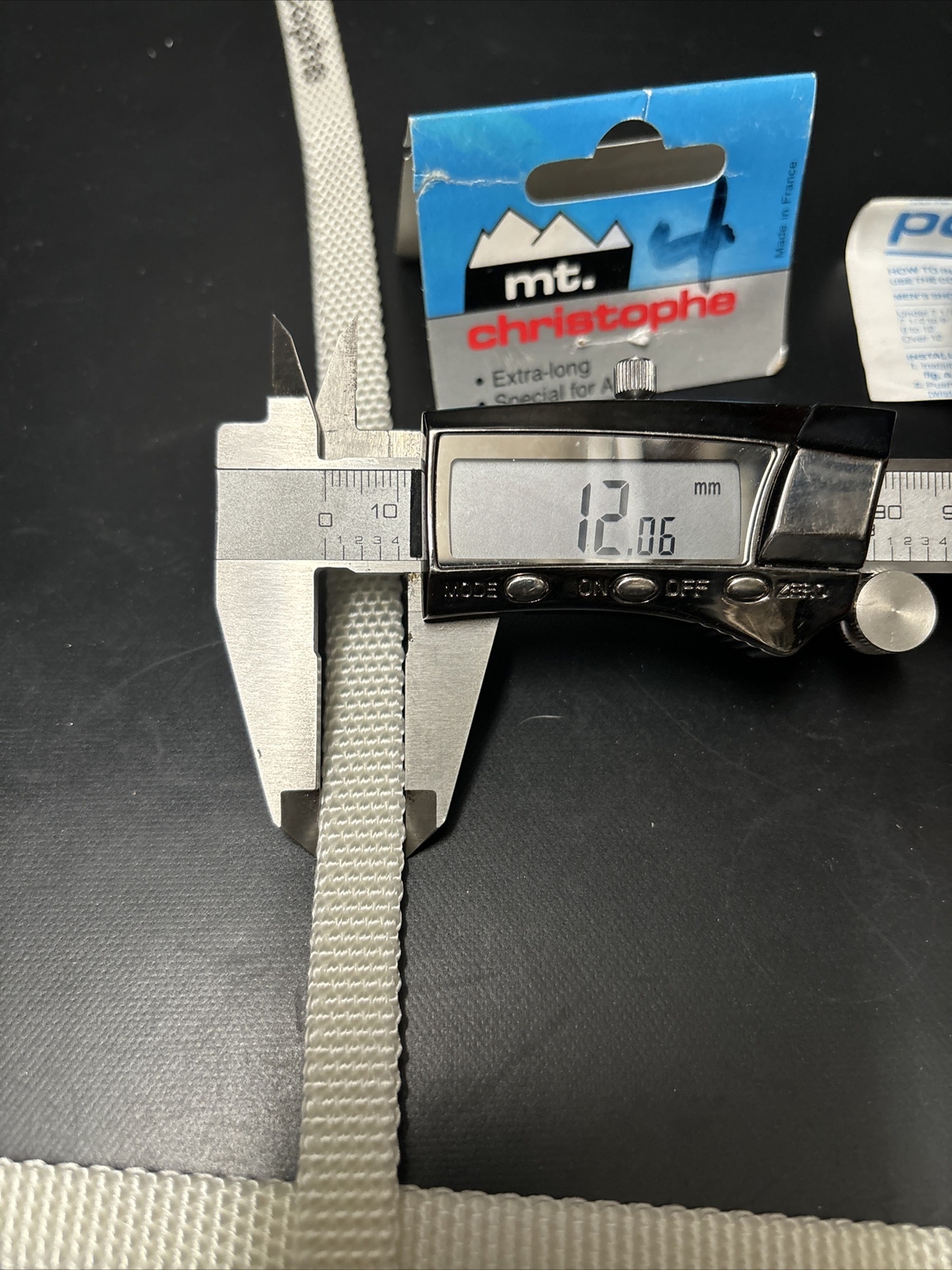 NOS Mt. Christophe White 440mm ATB Nylon Toe Straps Extra Long Fit: Gt Klein SE