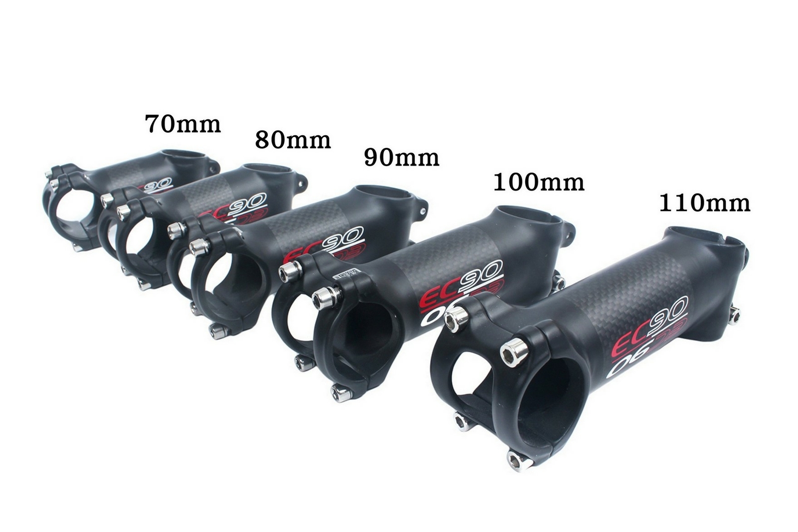 EC90 Road MTB 29er E-Bike Bicycle Carbon-coated Stem 17D 17-Degree 31.8mm 80mm