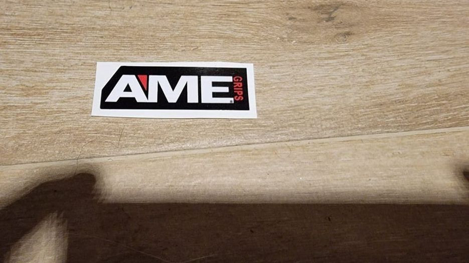 OLD SCHOOL BMX AME Tri Grips BLUE Bike Bicycle Grips PAIR with sticker