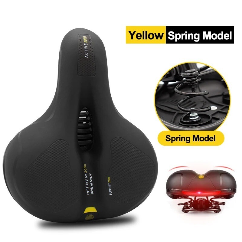 MTB Bicycle Bike Saddle Seat Comfort Wide Big Bum Soft Gel Cushion Pad Sporty